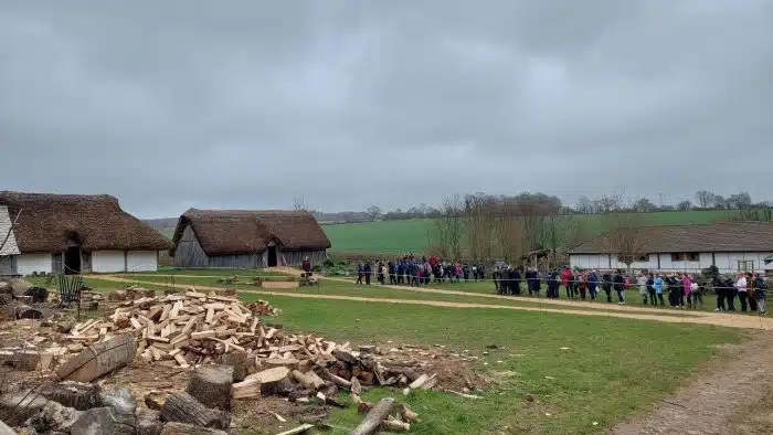 Bilde fra Butser Ancient Farm i England.